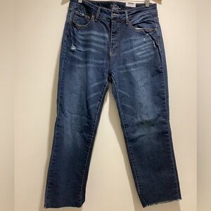 Time & Tru Distressed High Rise Jeans, Sz:14
